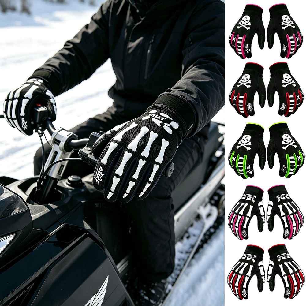 Touch Screen Gloves - Guanti Protettivi Antiscivolo per Motoslitta, Guanti